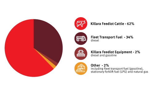 Graph of Elders' emissions profile - described below